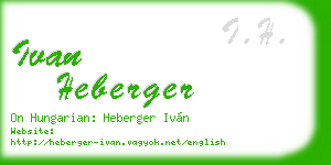 ivan heberger business card